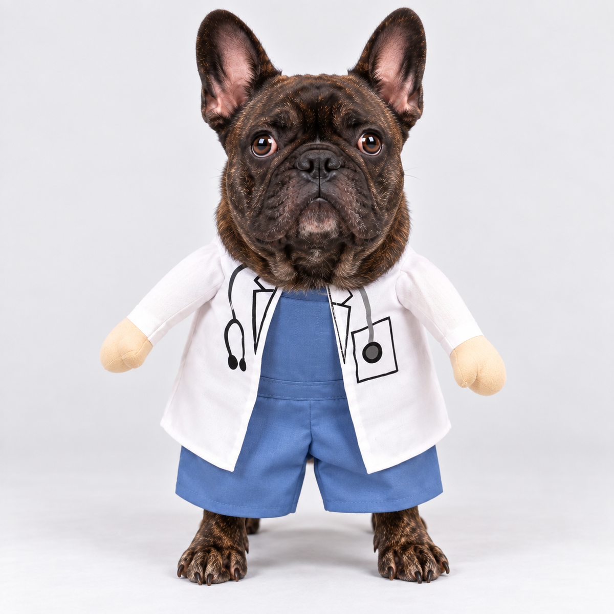 French Bulldog Doctor & Nurse Halloween Costume