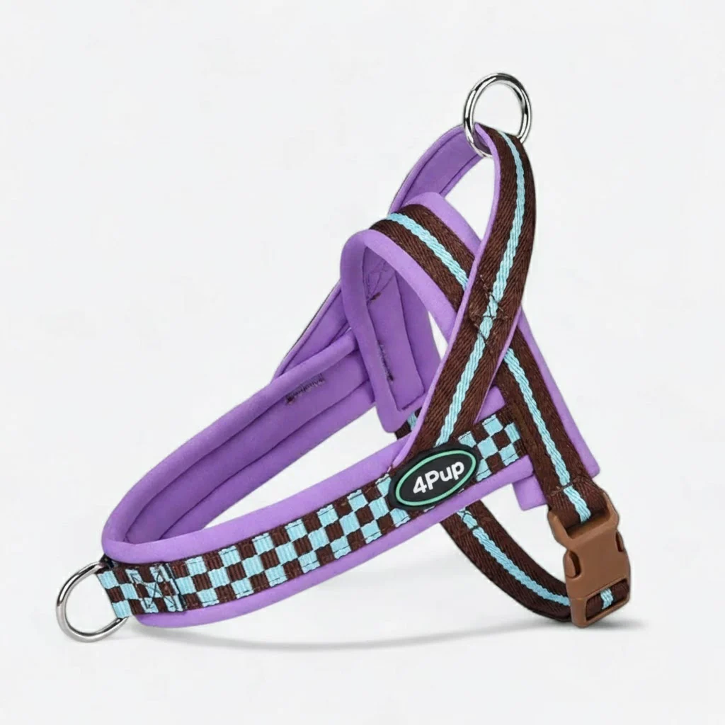 French Bulldog Checkered Padded Harness | Frenchie No-Pull Harness