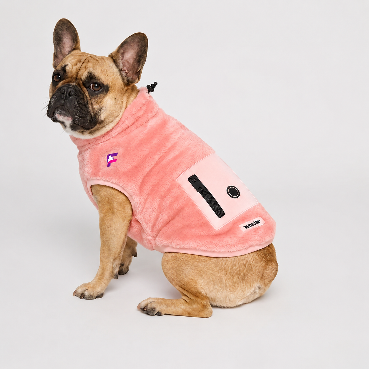 French Bulldog Ultra-Soft Fleece Jacket | Frenchie Turtleneck Coat