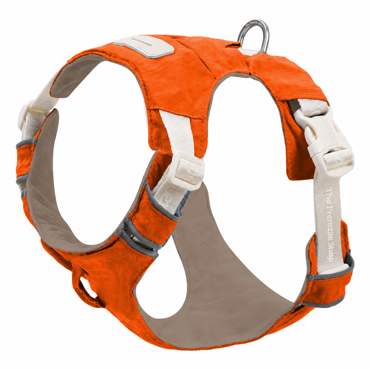Lightweight French Bulldog Harness & Matching Leash — Orange – Harness product photo