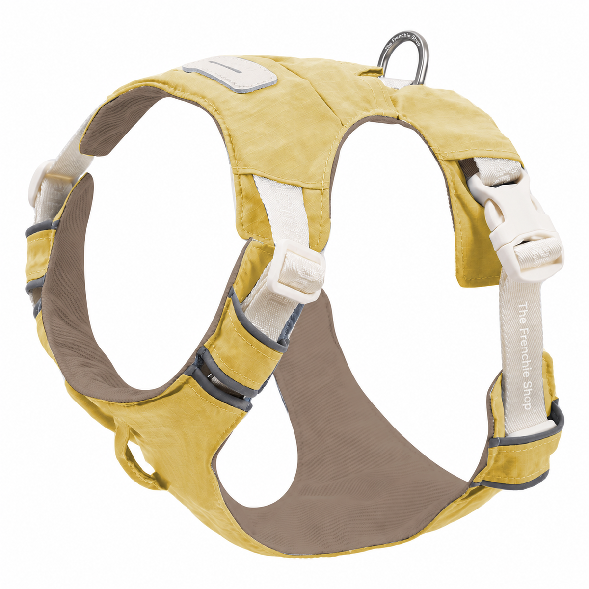 Lightweight French Bulldog Harness & Matching Leash — Yellow – Harness product photo