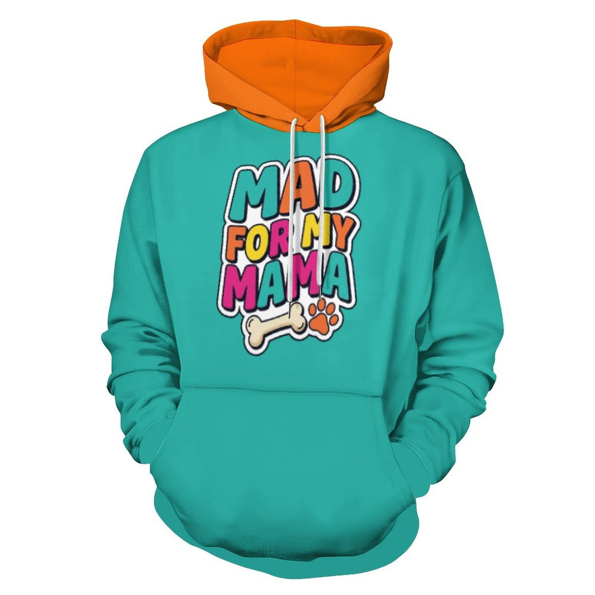 Mad for My Mama Matching Human Hoodie original garment front view