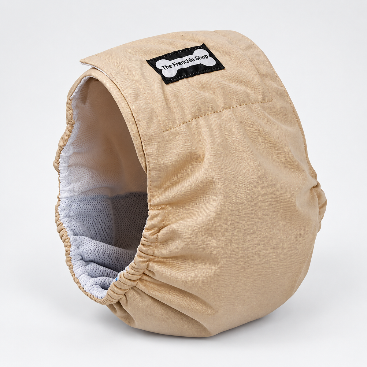 Male French Bulldog Belly Band — Standard Beige product photo