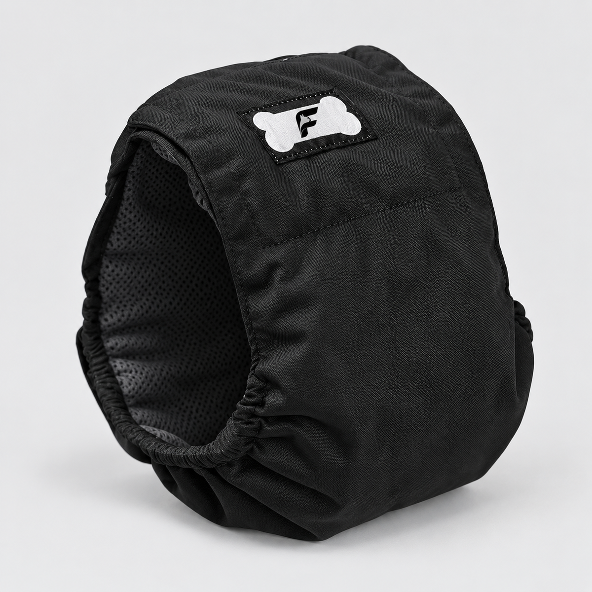 Male French Bulldog Belly Band — Standard Black product photo