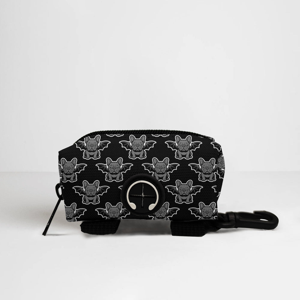 Bat Frenchie French Bulldog Poop Bag Holder — matching harness pattern