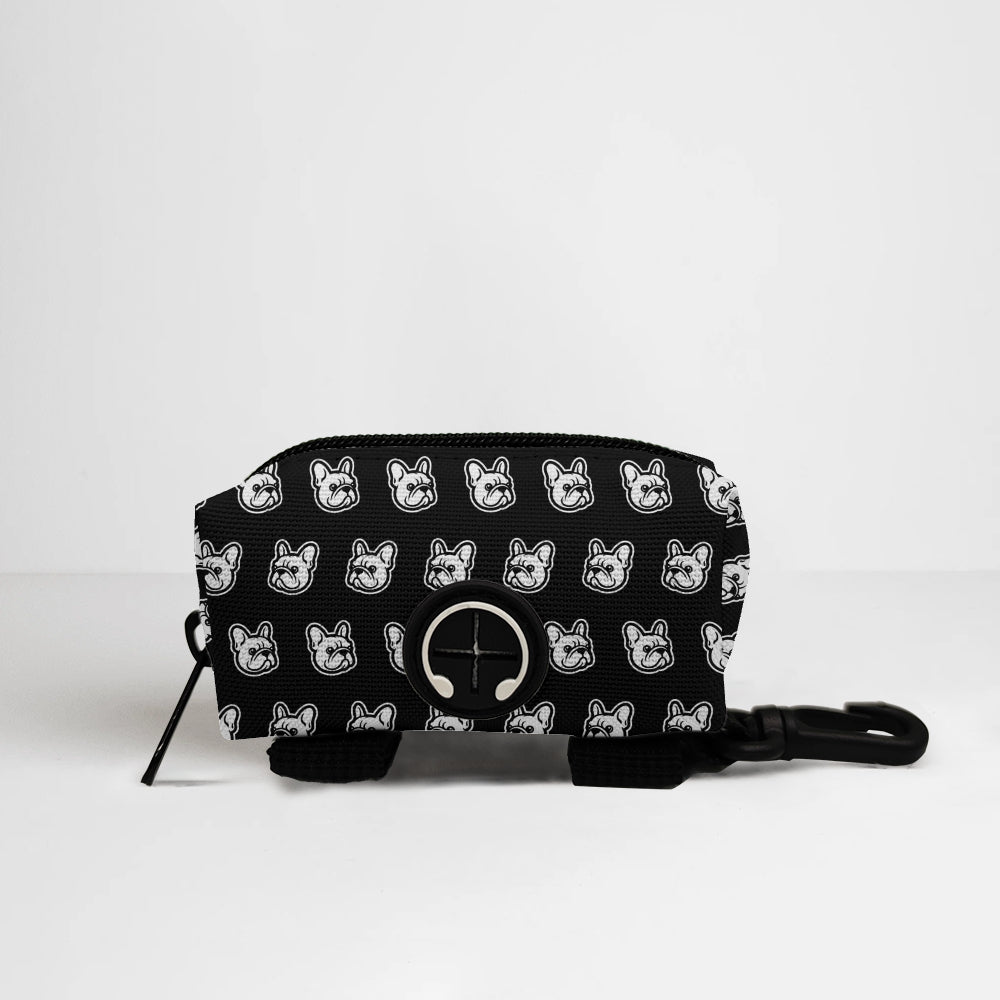 Classic Frenchie Faces French Bulldog Poop Bag Holder — matching harness pattern