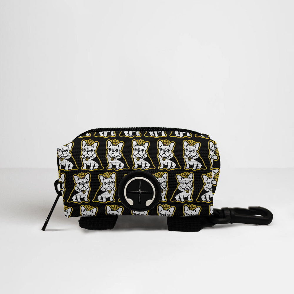 Frenchie Sketch French Bulldog Poop Bag Holder — matching harness pattern