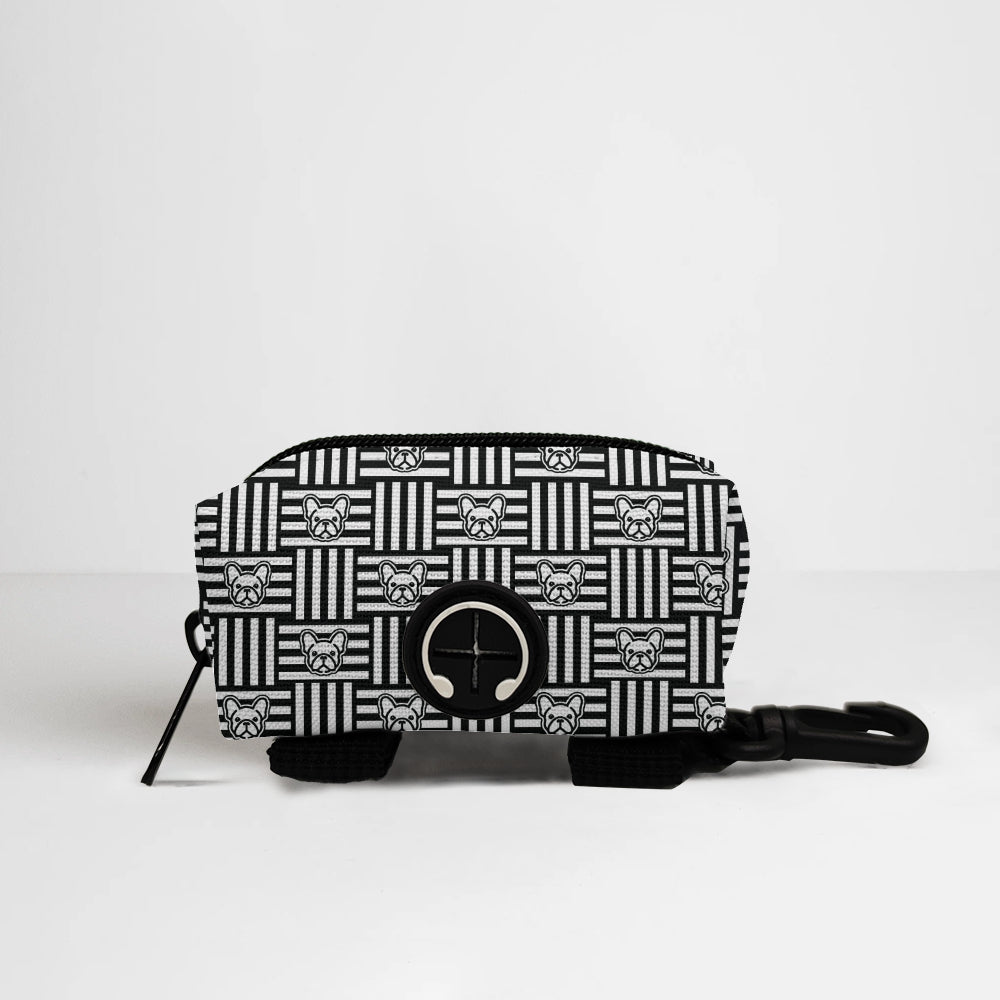 Geometric Frenchie French Bulldog Poop Bag Holder — matching harness pattern