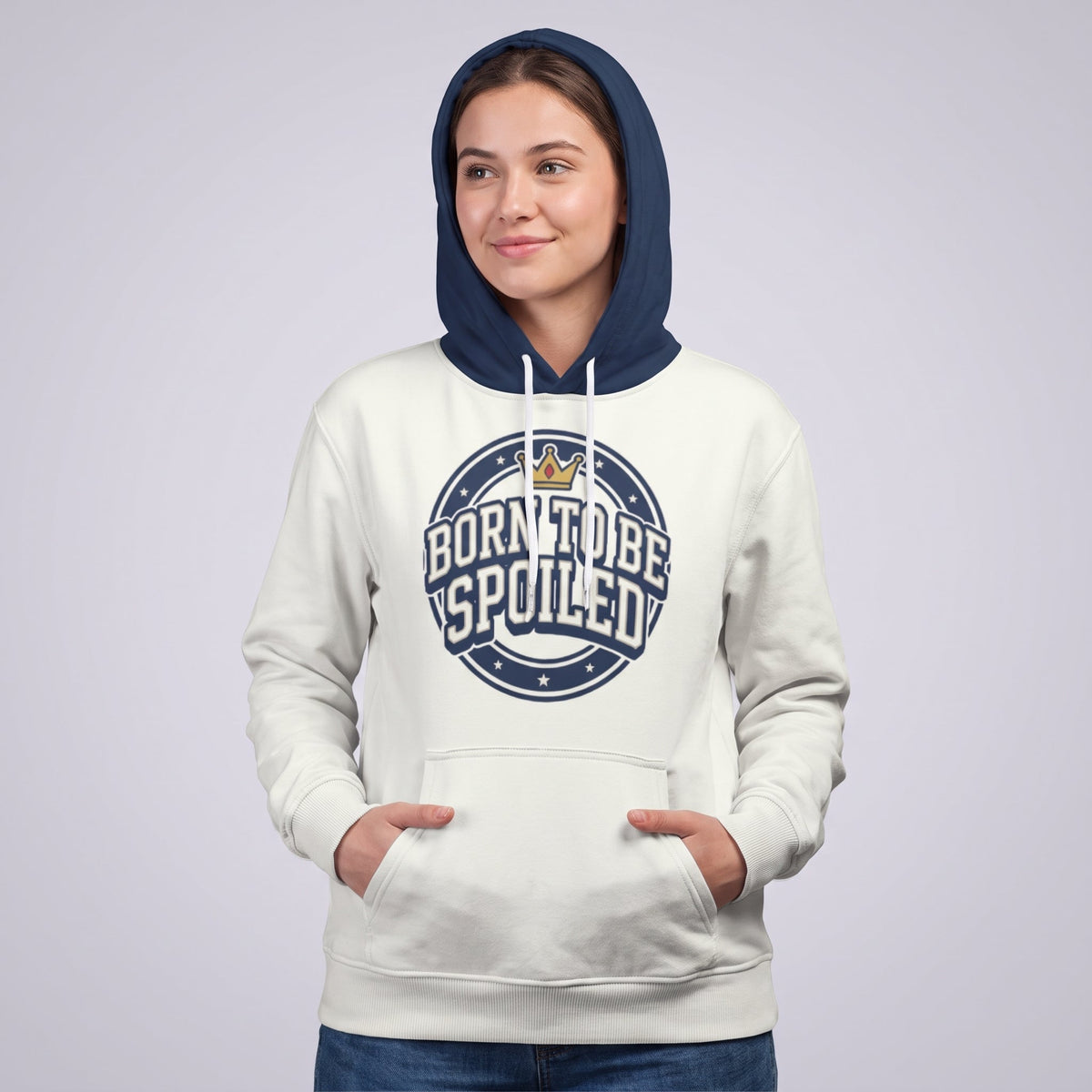 Born to Be Spoiled Matching Owner Hoodie — front view