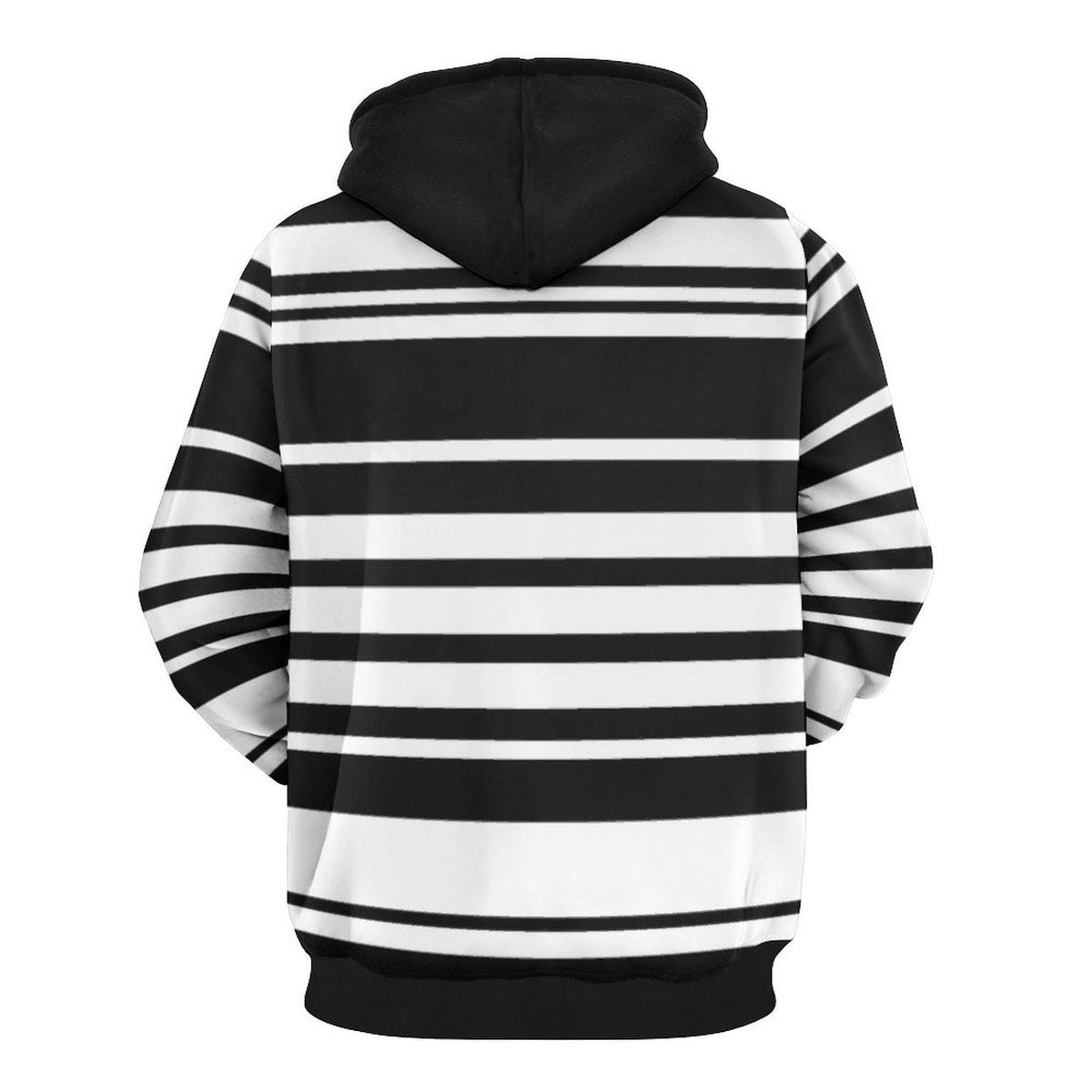 Classic Black & White Stripe Matching Owner Hoodie — product detail