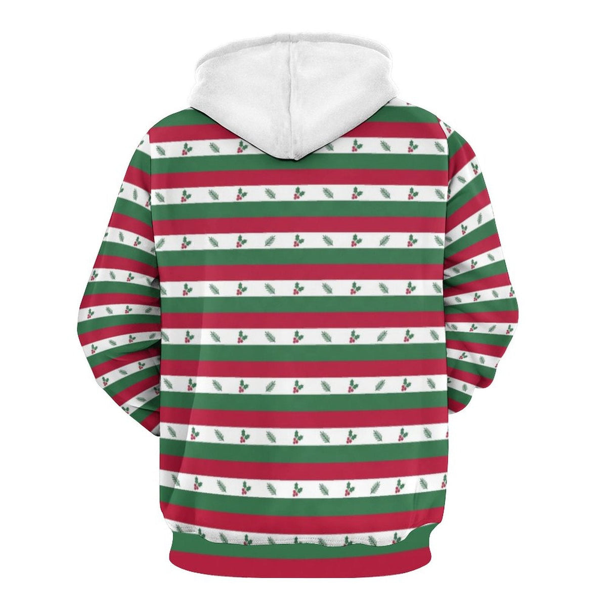 Holiday Holly Stripe Matching Owner Hoodie — product detail