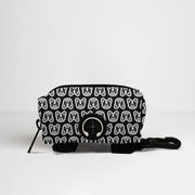 Monochrome Frenchie Portraits French Bulldog Poop Bag Holder — matching harness pattern