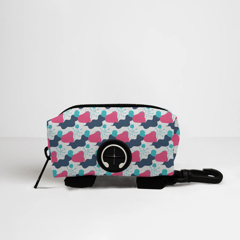 Pastel Frenchie Silhouettes French Bulldog Poop Bag Holder — matching harness pattern