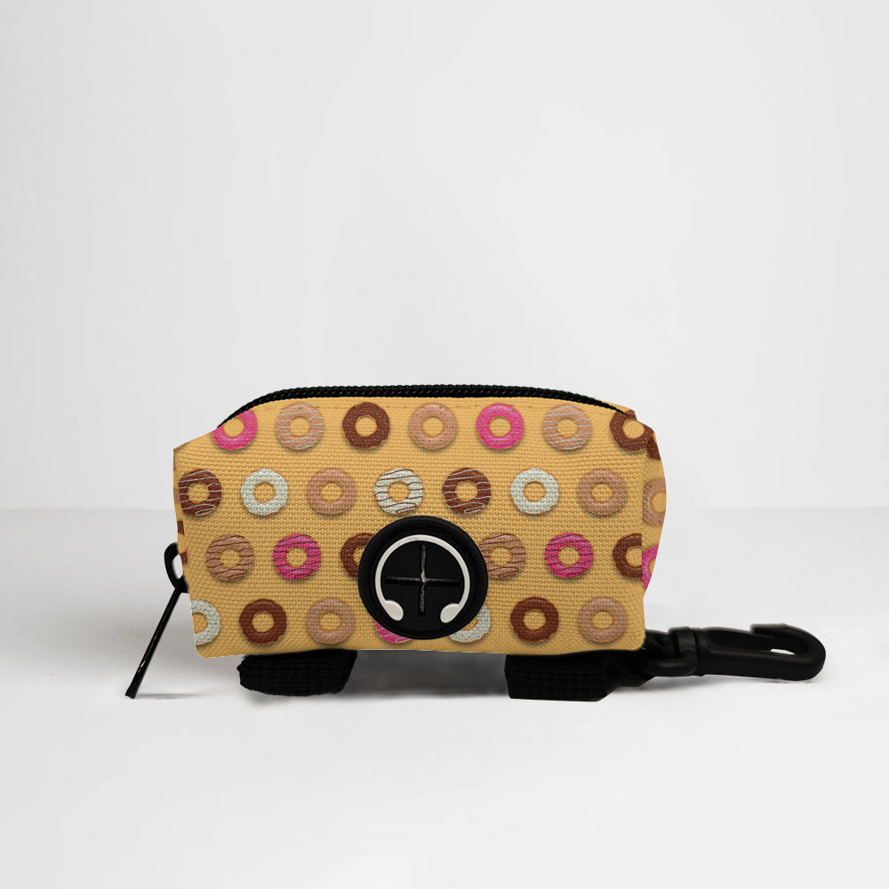 Sweet Donuts French Bulldog Poop Bag Holder — matching harness pattern