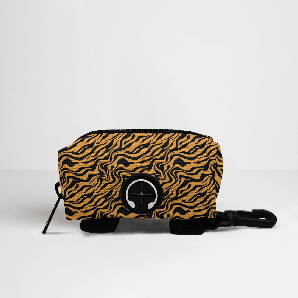 Tiger Stripe French Bulldog Poop Bag Holder — matching harness pattern