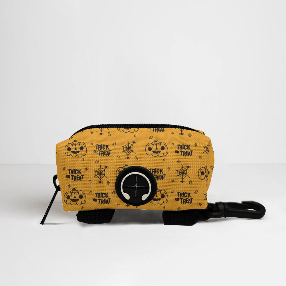 Trick or Treat French Bulldog Poop Bag Holder — matching harness pattern