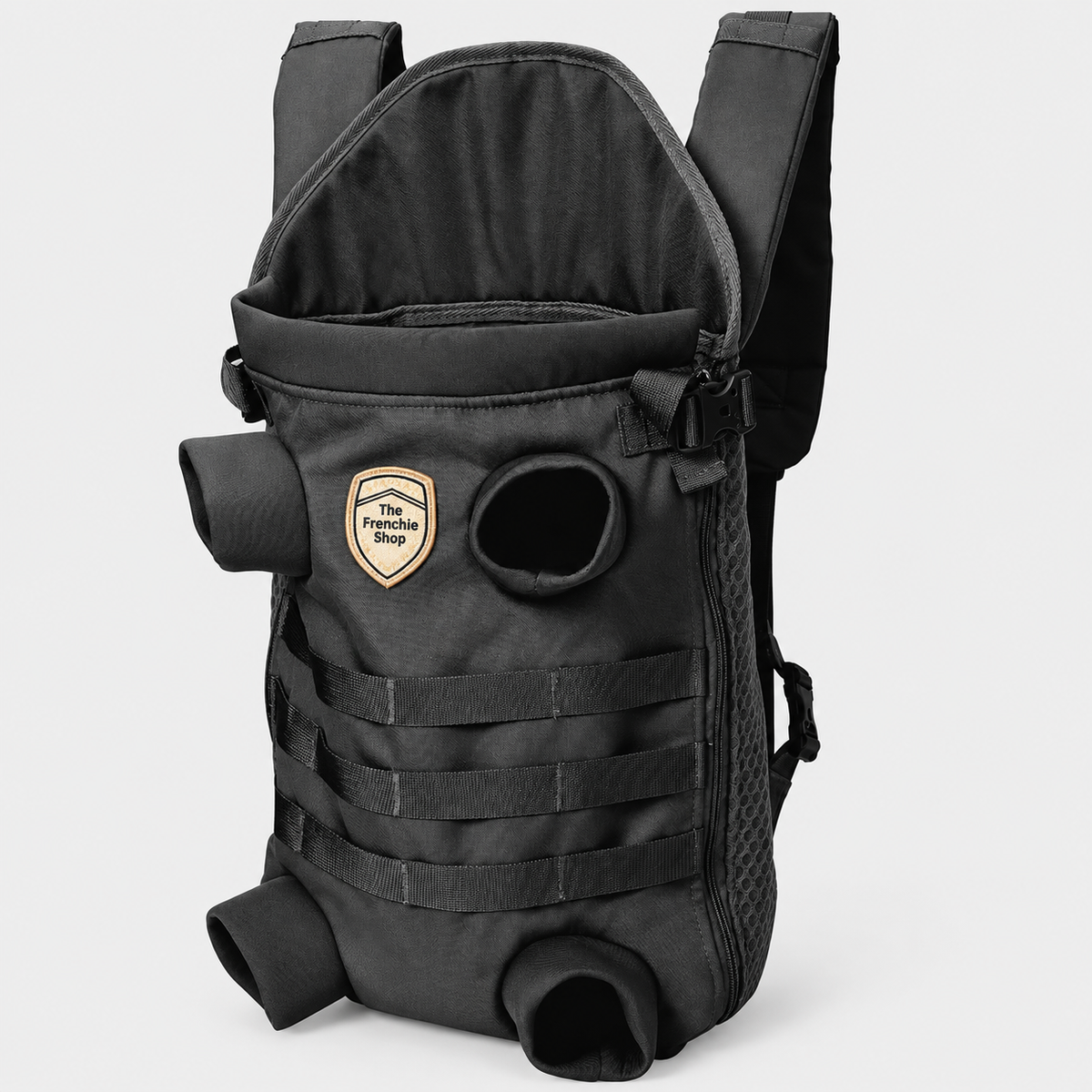 Medium French Bulldog Backpack Carrier — Black product photo
