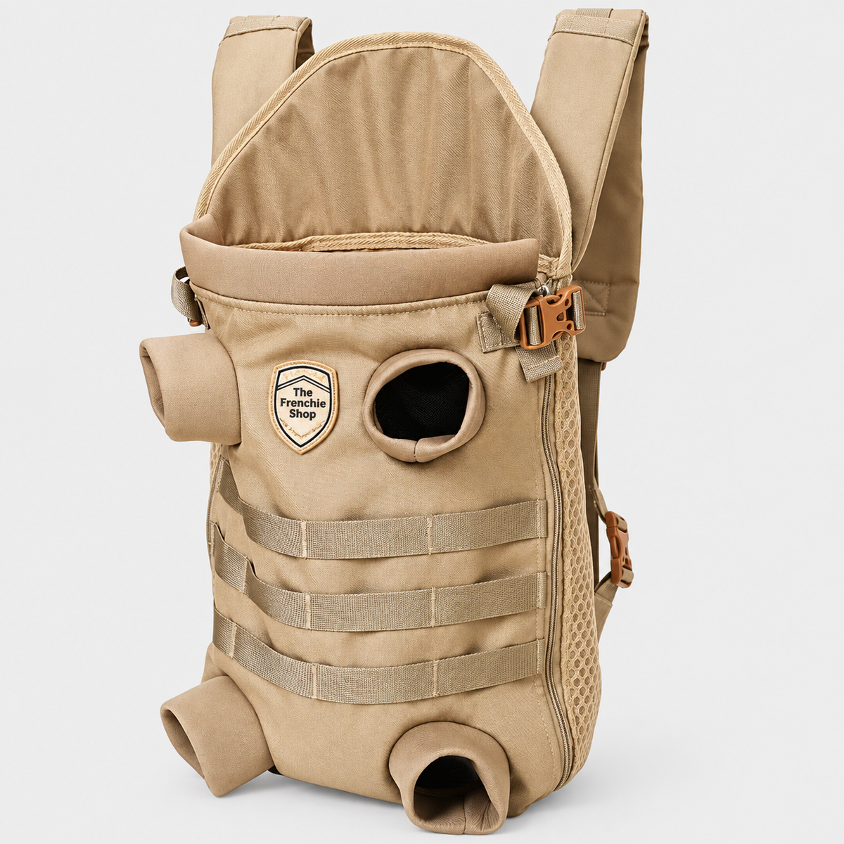 Medium French Bulldog Backpack Carrier — Khaki product photo