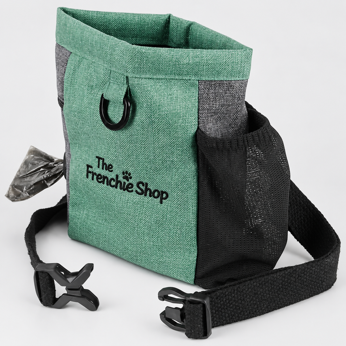 Outdoor French Bulldog Training Treat Waist Bag — Green product photo