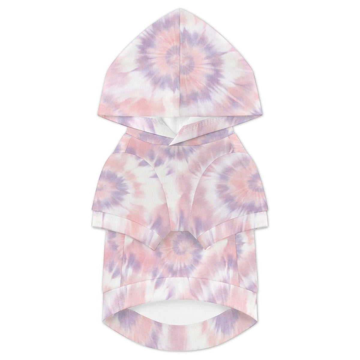 Pastel Swirl Tie-Dye Matching French Bulldog Hoodie original garment front view