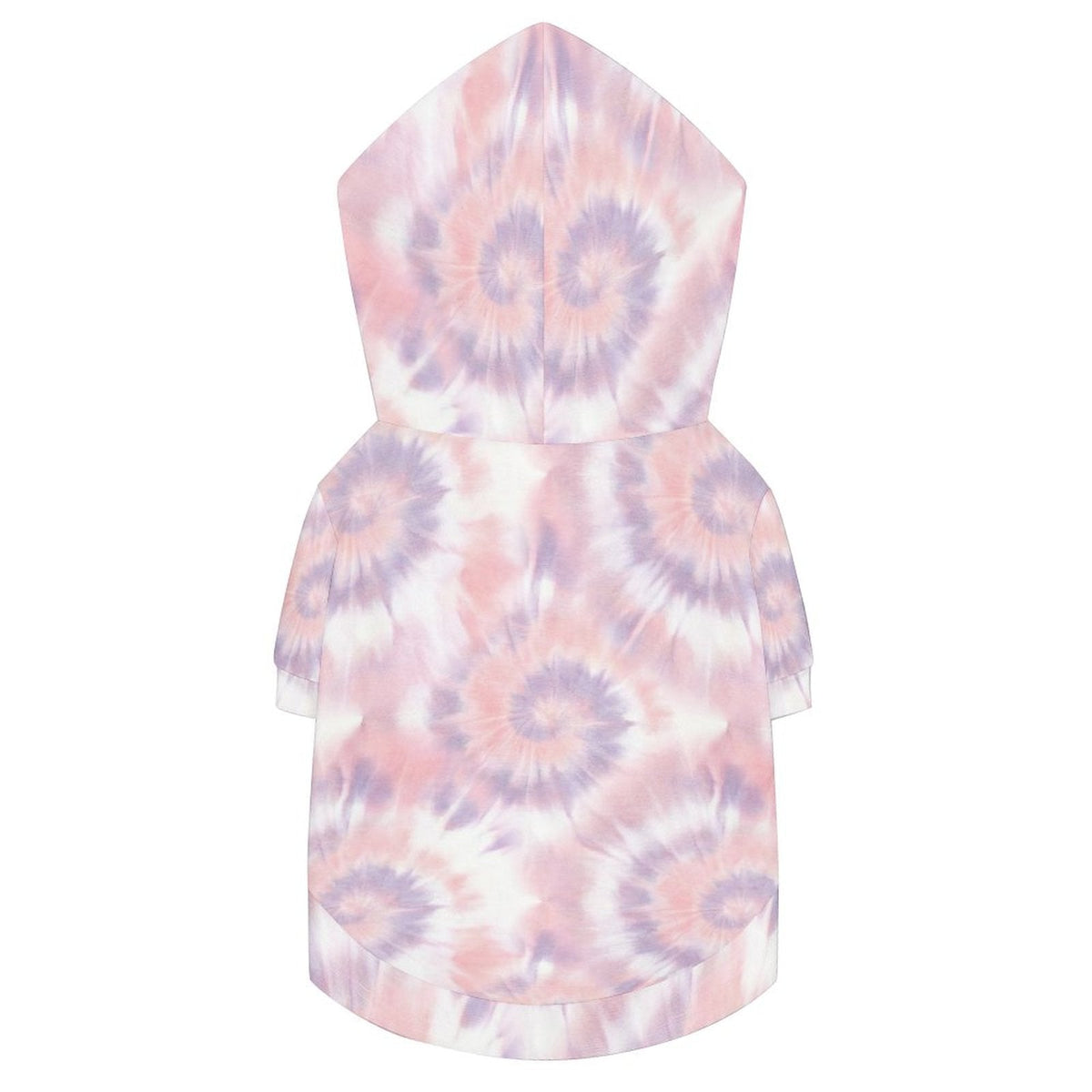 Pastel Swirl Tie-Dye Matching French Bulldog Hoodie original garment back view