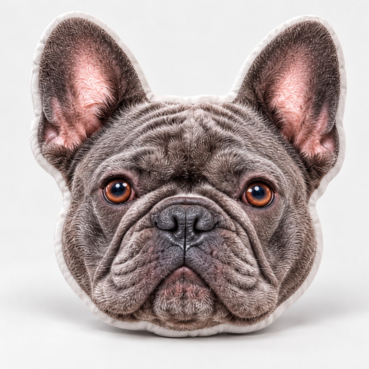 Example personalized French Bulldog photo hand-warmer pillow — your item uses your uploaded photo