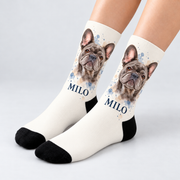 Sample watercolor personalized crew socks