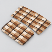 Plaid French Bulldog Stroller Cushion & Surround Pad — Brown L studio photo
