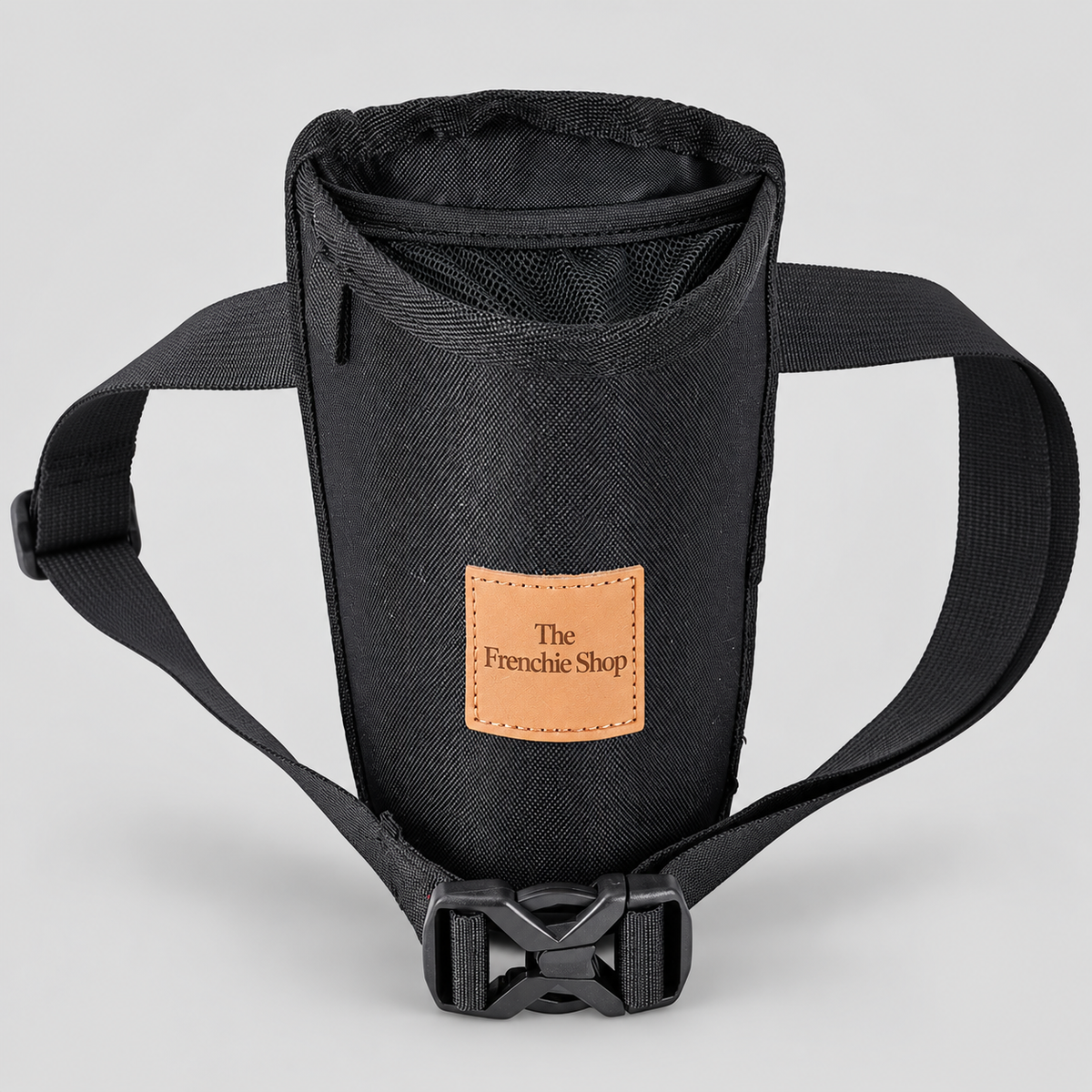 Portable French Bulldog Training Treat Waist Bag — Black product photo