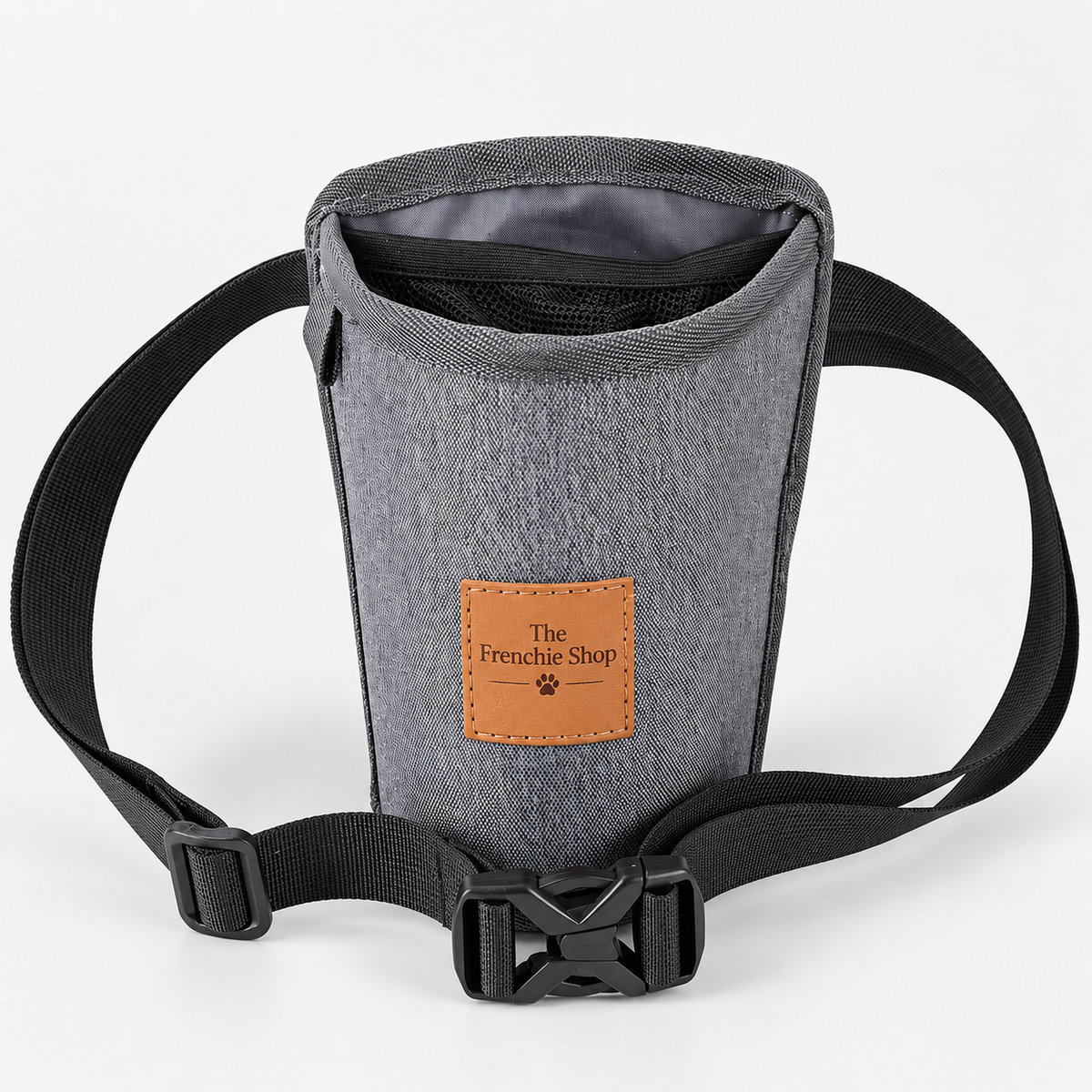 Portable French Bulldog Training Treat Waist Bag — Grey product photo