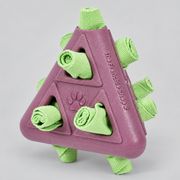 Pyramid French Bulldog Treat Puzzle Toy — Purple studio photo