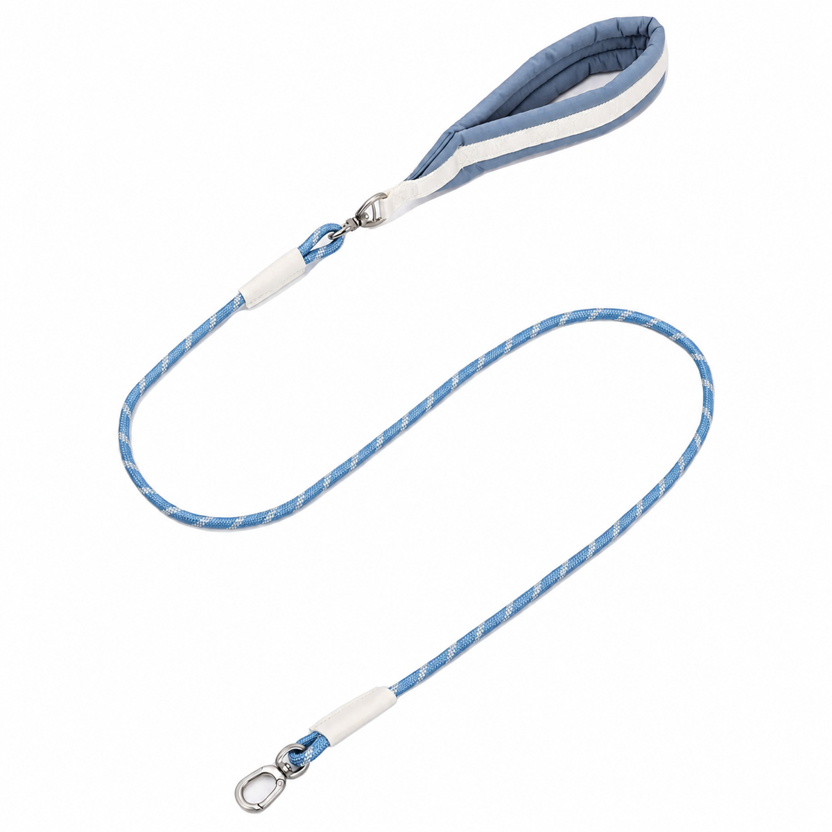Reflective X-Style French Bulldog Harness & Matching Leash — Blue – Leash product photo