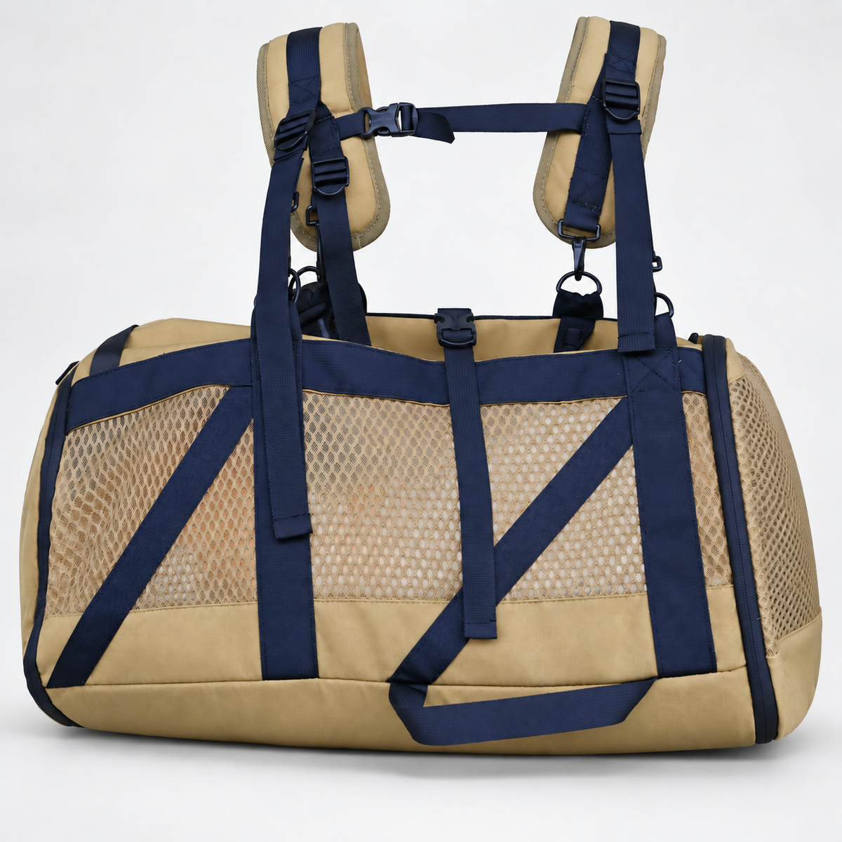 Resting Horizontal French Bulldog Backpack Carrier — Khaki product photo