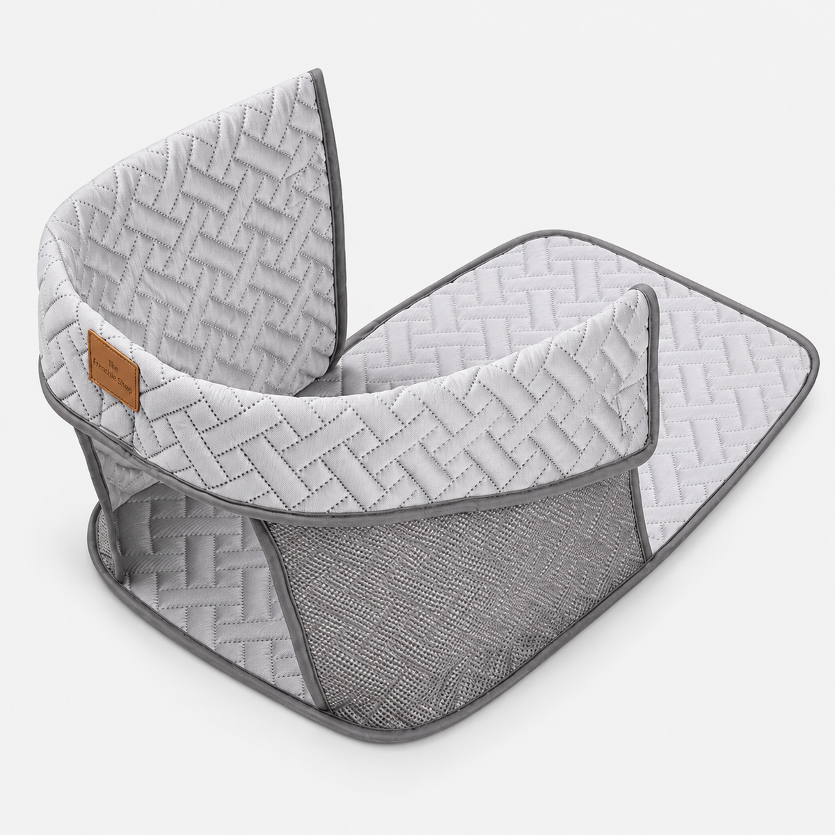 Reversible French Bulldog Stroller Cooling and Warm Pad — Grey Cooling Pad product photo