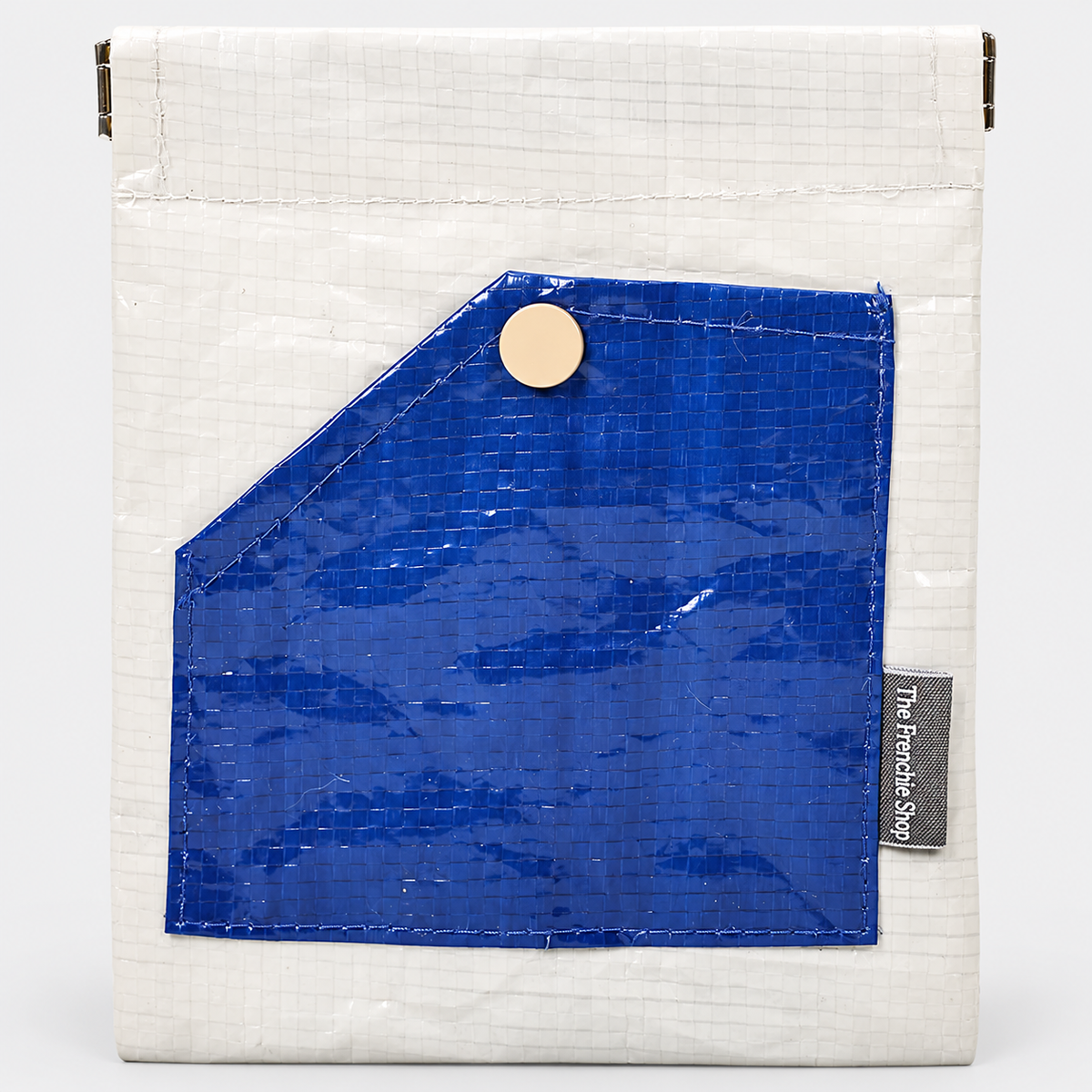 Two-Tone French Bulldog Training Treat Pouch — Beige / Navy product photo