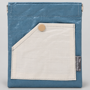 Two-Tone French Bulldog Training Treat Pouch — Grey Blue / Beige studio photo