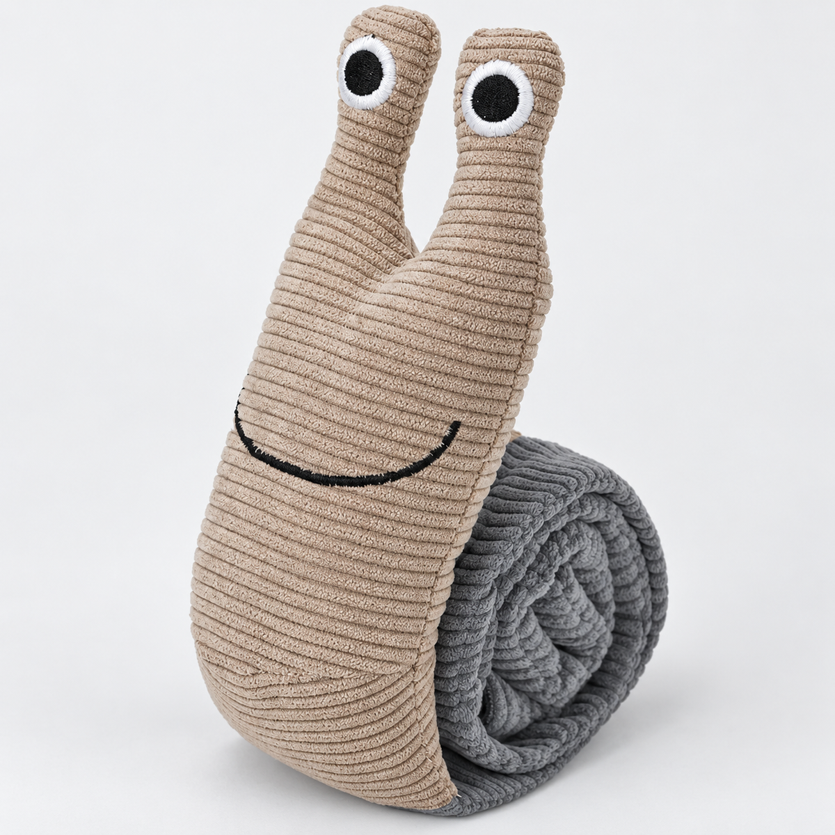 Unrolling Snail French Bulldog Snuffle Toy — Brown Grey product photo