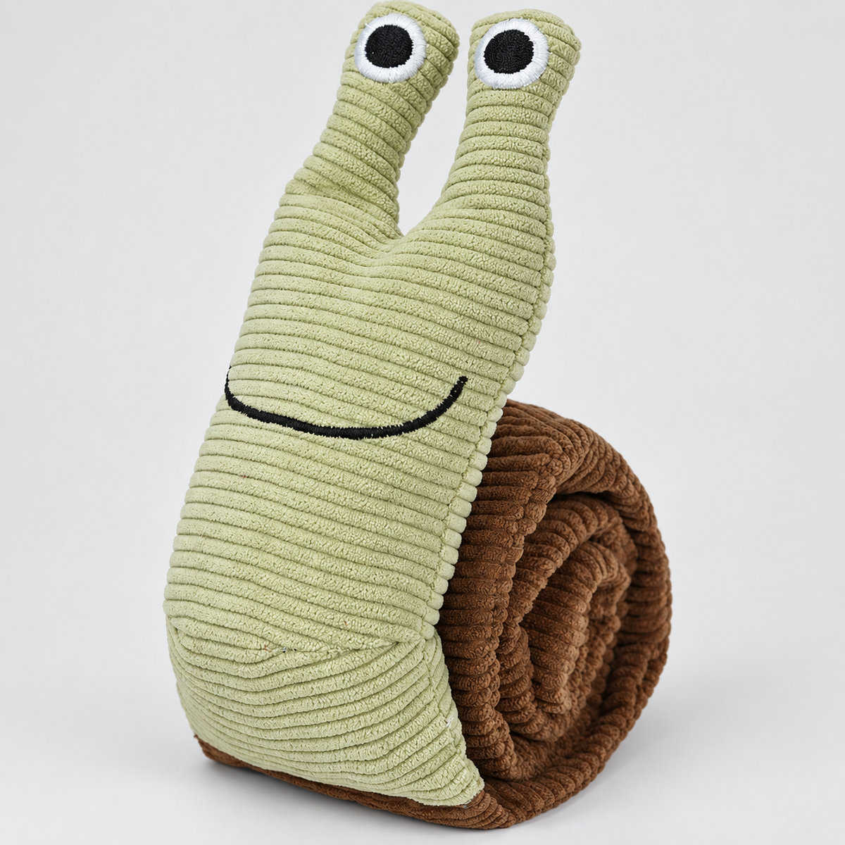 Unrolling Snail French Bulldog Snuffle Toy — Green Brown – New Style product photo