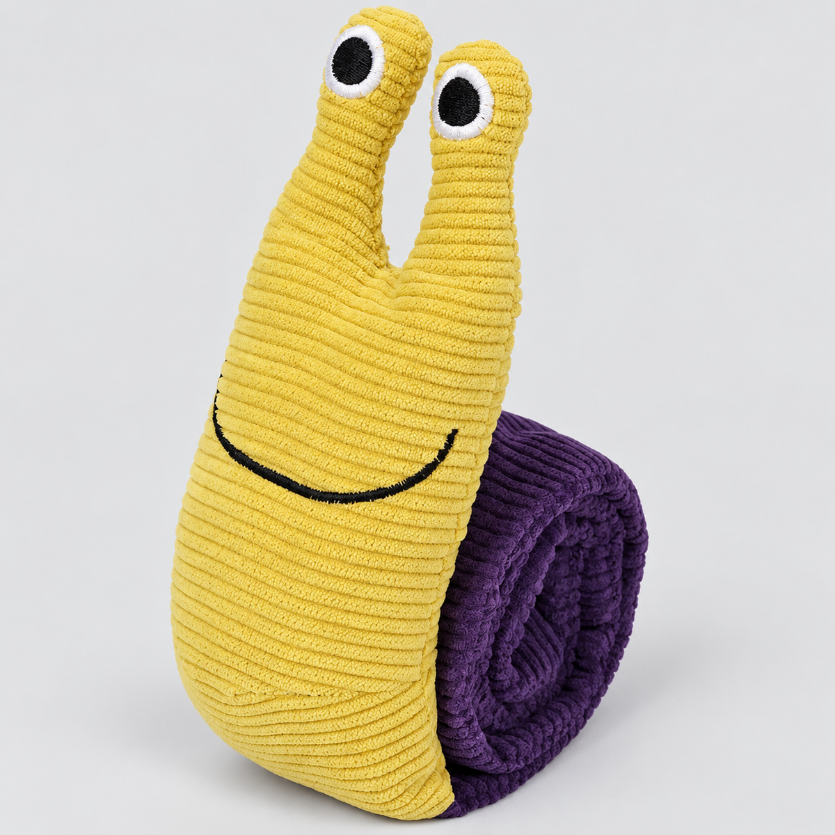 Unrolling Snail French Bulldog Snuffle Toy — Yellow Purple product photo