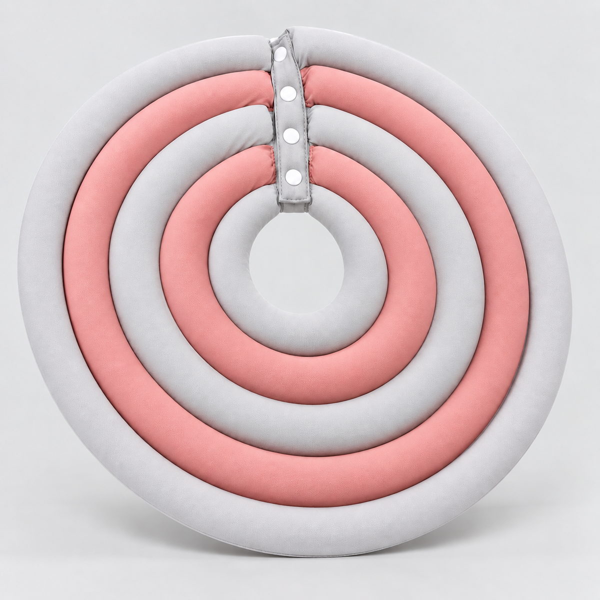 Waterproof French Bulldog Recovery Cone — Grey Pink product photo