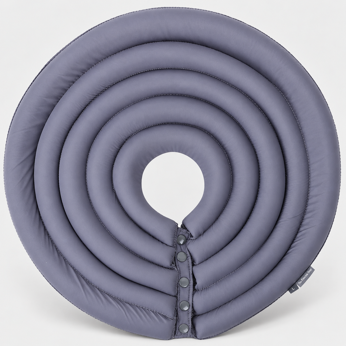Waterproof French Bulldog Recovery Cone — Grey product photo