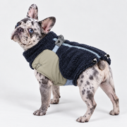 Zip-Up French Bulldog Winter Jacket — Blue product photo