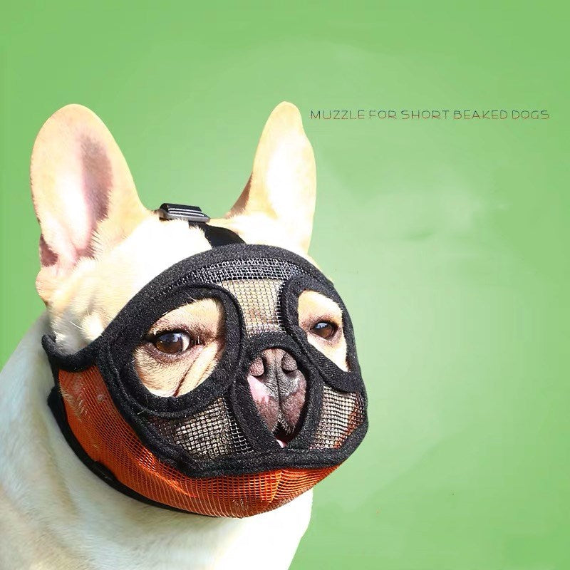 French Bulldog Breathable Mesh Short Snout Muzzle