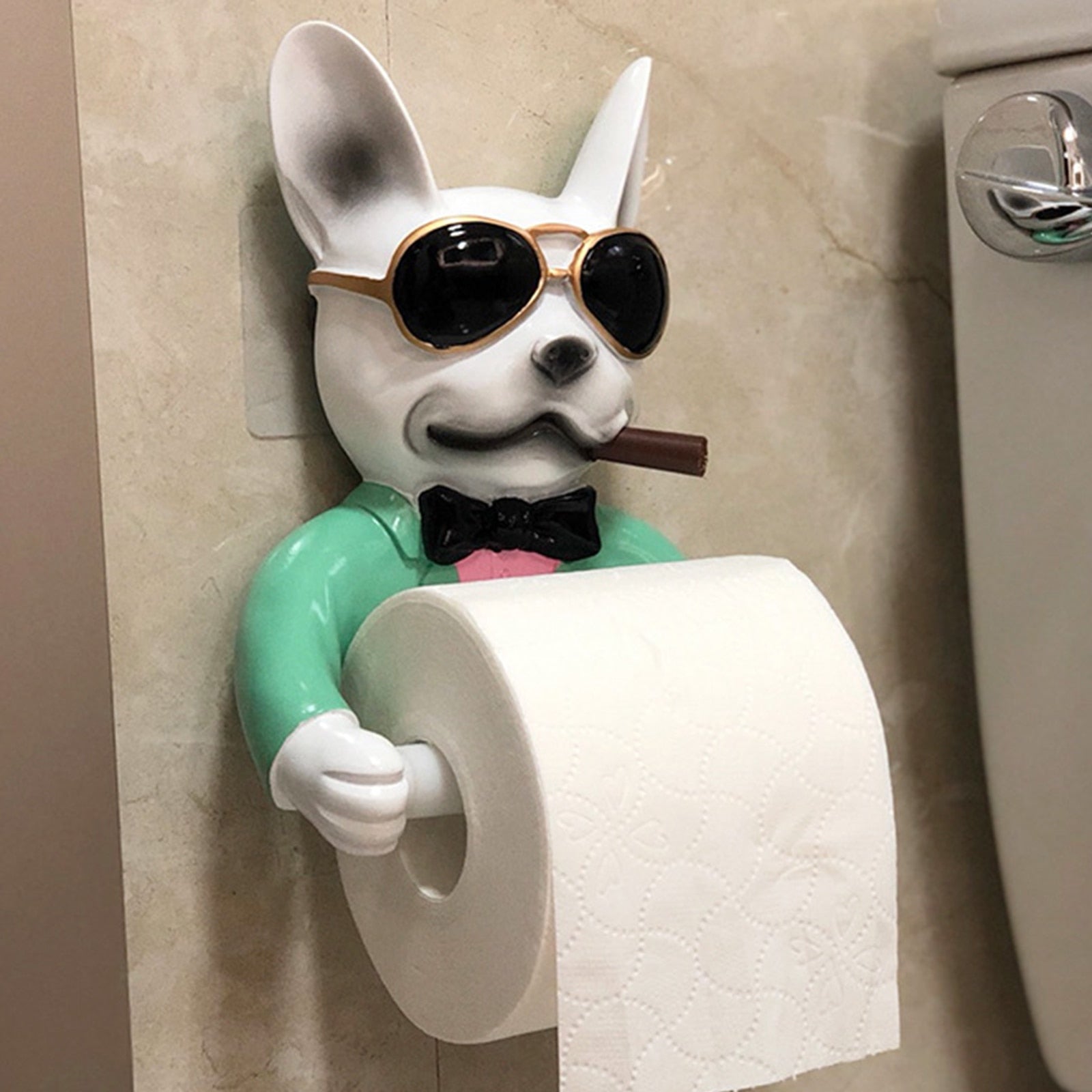 French Bulldog Toilet Paper Holder Dog Statue Resin - French Bulldog Shop