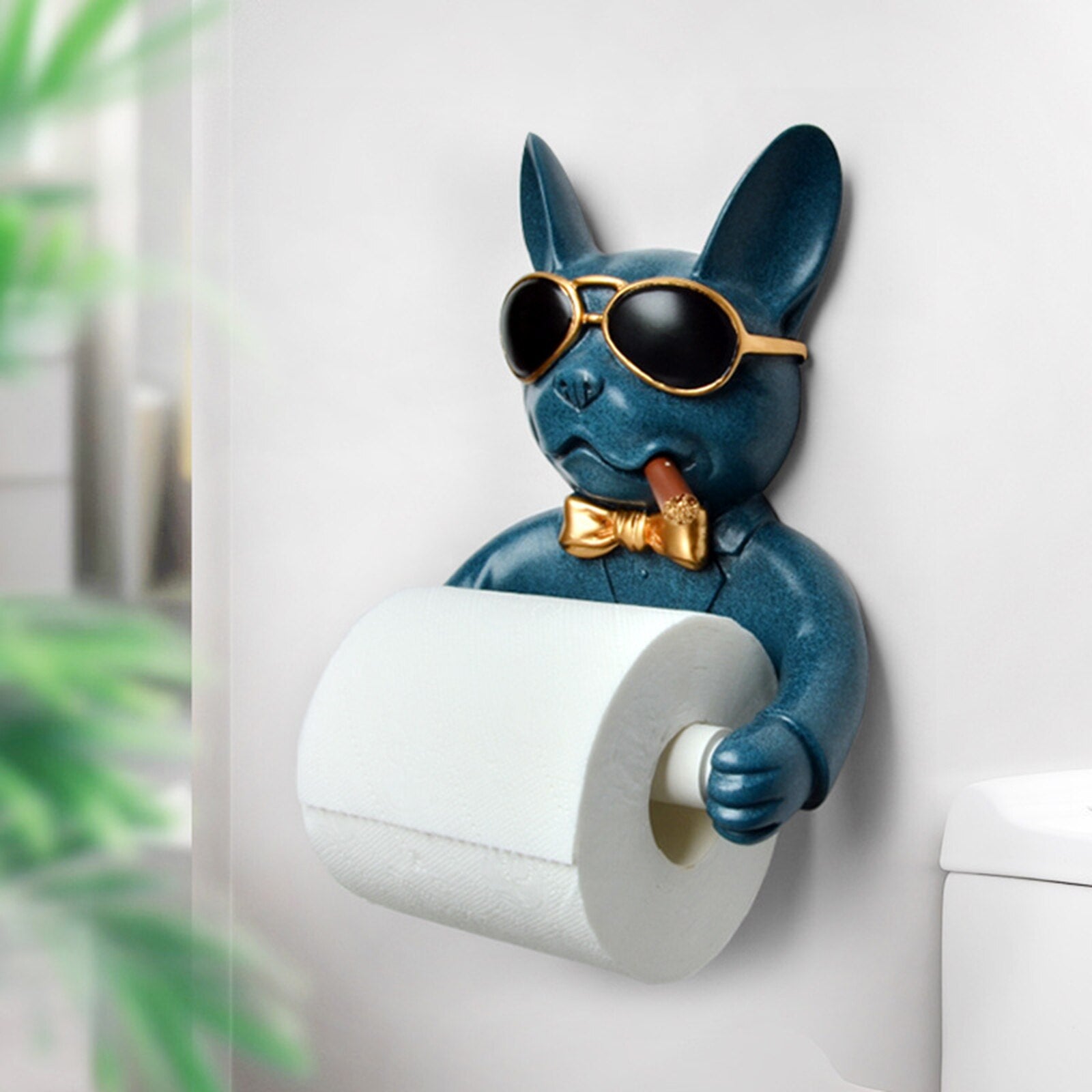 French Bulldog Toilet Paper Holder Dog Statue Resin - French Bulldog Shop