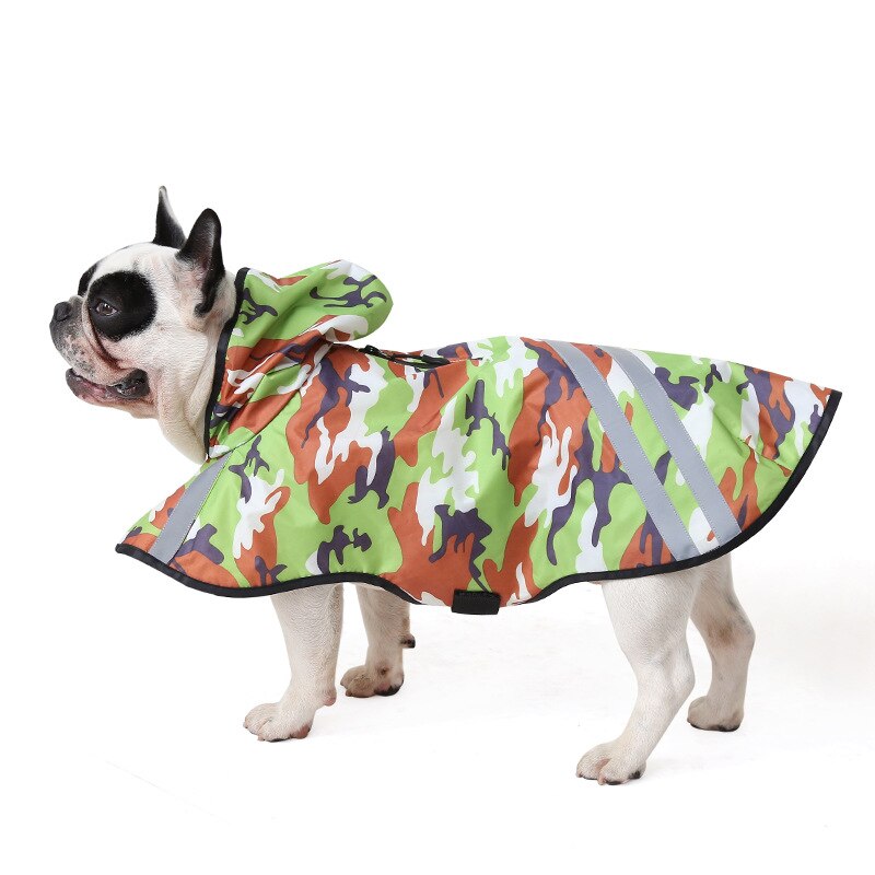 Green Camouflage French Bulldog Raincoat - French Bulldog shop