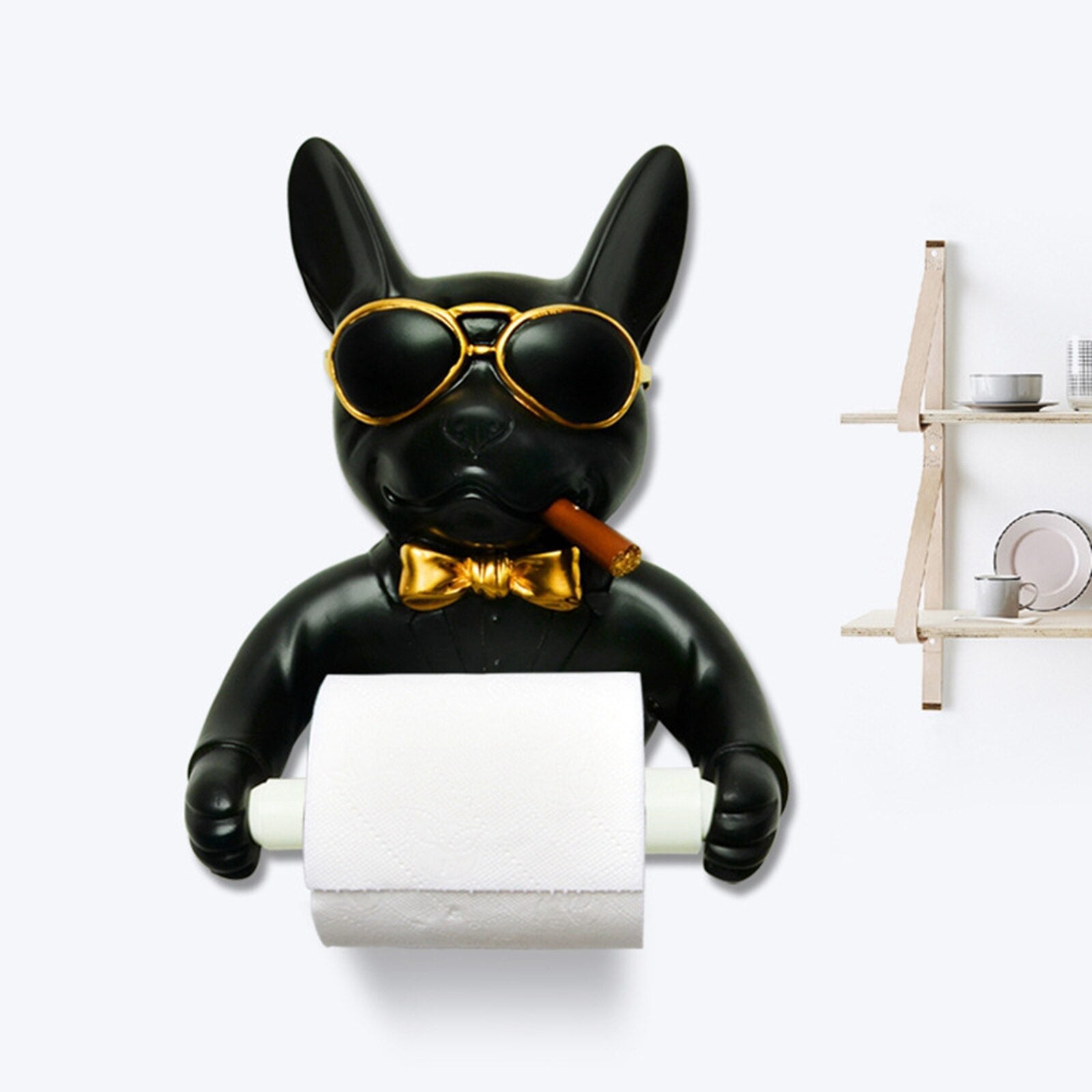 French Bulldog Toilet Paper Holder Dog Statue Resin - French Bulldog Shop