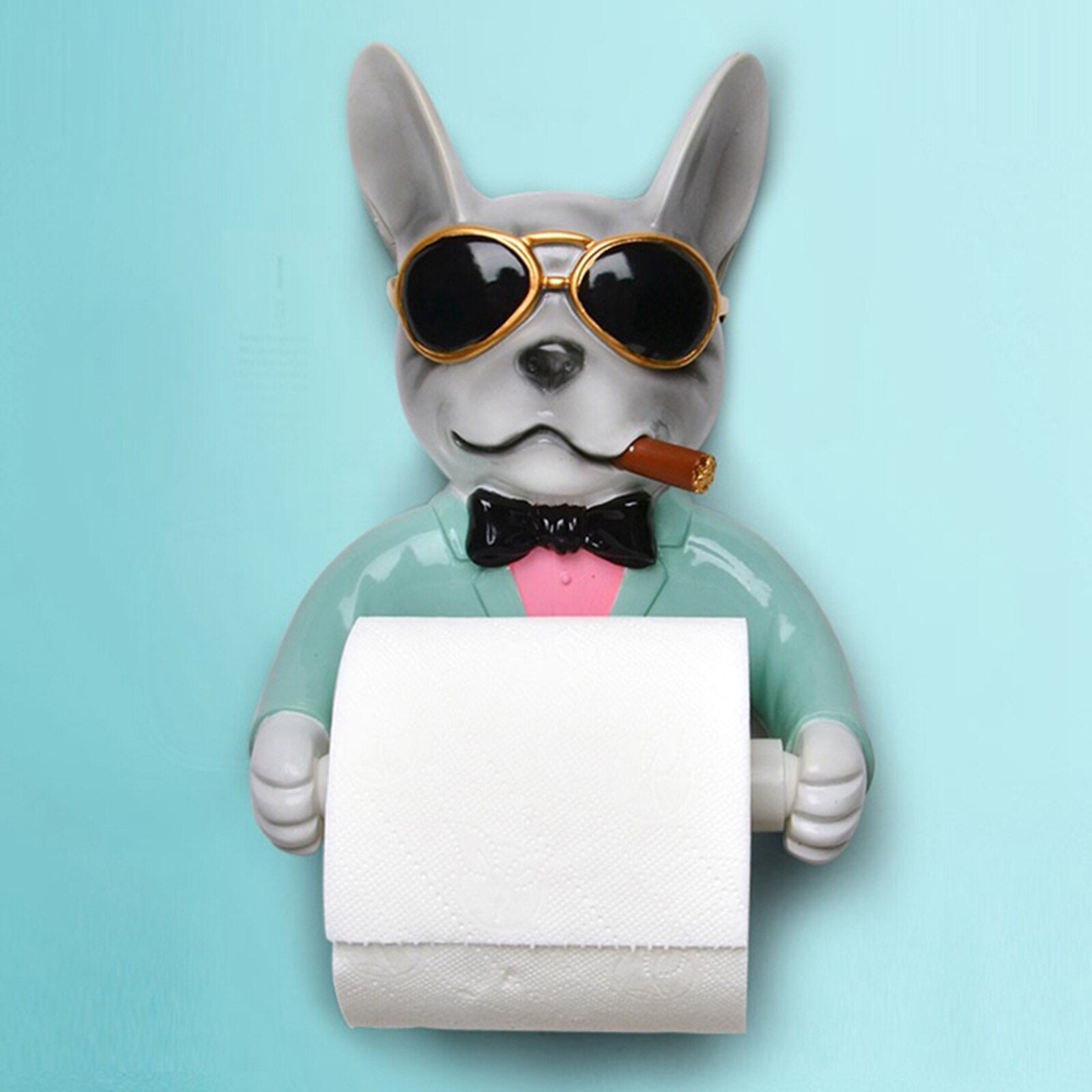 French Bulldog Toilet Paper Holder Dog Statue Resin - French Bulldog Shop