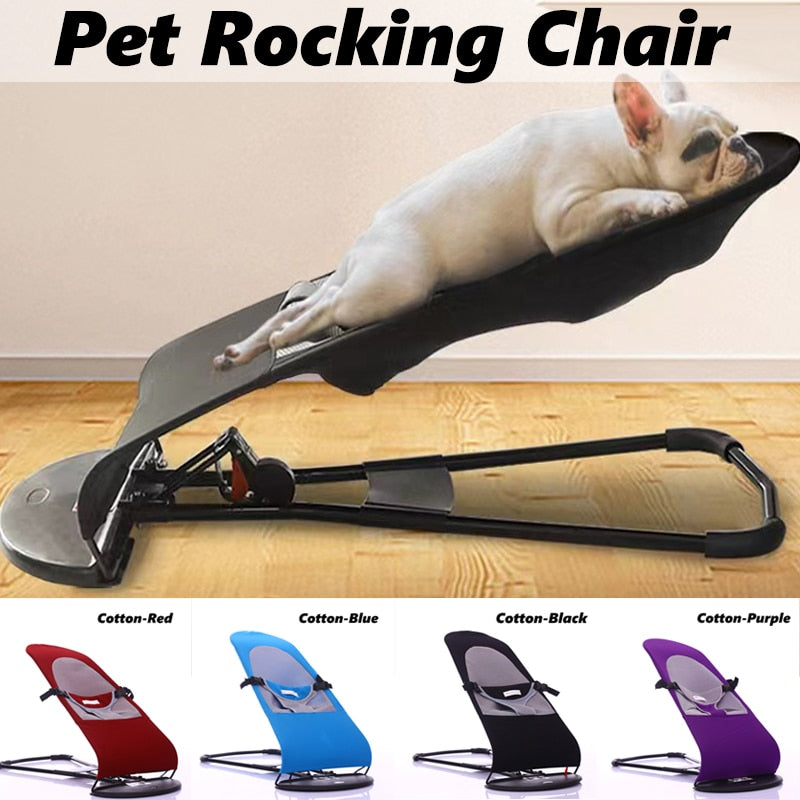 French Bulldog Rocking Chair Bed Spring Recliner - French Bulldog shop