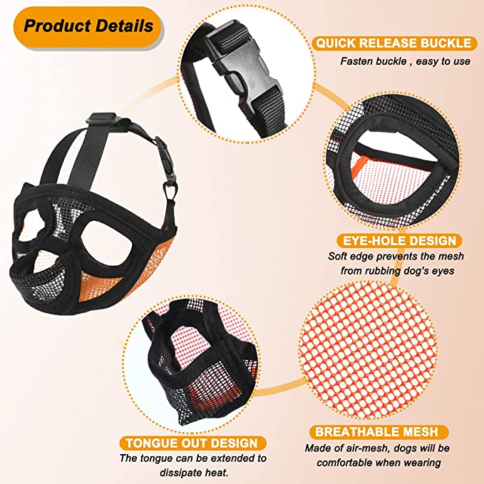 French Bulldog Breathable Mesh Short Snout Muzzle - French Bulldog shop
